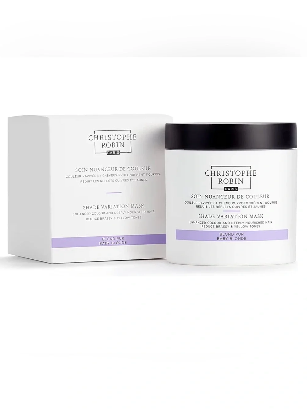 Christophe Robin Shade Variation Mask Baby Blonde 250ml Nutritive Hair Care New